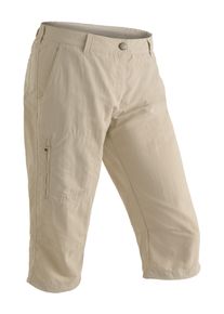 Caprihose Maier Sports "Neckar", Damen, Gr. 50, Normalgr&ouml;&szlig;en, beige, 100% Polyamid, Hosen Caprihose, kurze Hose Damen, luftige Wanderhose, leichte Outdoorhose, Reg Fit