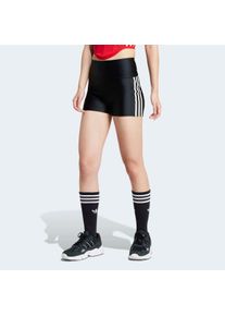 Shorts adidas originals "3 S LGNS 1/4", Damen, Gr. L, N-Gr, schwarz (schwarz, normal, gr.), Obermaterial: 77% Polyamid, 23% Elasthan, Hosen Shorts