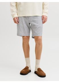 Jack & Jones Chinoshorts JACK & JONES "JPSTMARCO BREEZE SHORTS SRT", Herren, Gr. XS, N-Gr, blau indigo detail:melange, Web, Obermaterial: 81% Baumwolle, 15% Leinen, 4% Elasthan, meliert, regular fit, Hosen Chinoshorts