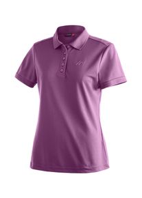 Poloshirt Maier Sports "Ulrike", Herren, Gr. 56, purpurviolett, 100% Polyester, Rundhals, Shirts Poloshirt, Damen Polo kurzarm, leichtes Shirt, Funktionsshirt mit Kragen, Reg Fit