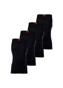 Unterhemd Hugo "Unterhemd 4er Pack", Herren, Gr. XXL, N-Gr, schwarz, Obermaterial: 93% Baumwolle CO. 7% Elasthan EL., Unterhemden Unterhemd