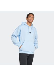 Kapuzensweatshirt adidas Sportswear "M FEELCOZY HD", Herren, Gr. S, glow blau, schwarz, Obermaterial: 70% Baumwolle, 30% Polyester, angesetztes B&uuml;ndchen, Sweatshirts Kapuzensweatshirt