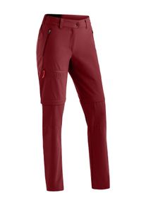 Outdoorhose Maier Sports "Nata Zip Loop", Damen, Gr. 44, Normalgr&ouml;&szlig;en, weinrot, 100% Polyester, Hosen Outdoorhose, Damen Zip-Off Wanderhose, atmungsaktive Trekkinghose, Regular Fit
