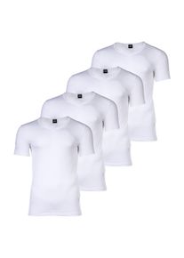 Unterhemd BOSS "Unterhemd TShirtVN 2P Modern 4er Pack", Herren, Gr. S, N-Gr, wei&szlig;, Obermaterial: 95% Baumwolle CO. 5% Elasthan EL., Unterhemden Unterhemd
