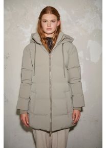 Haily's Steppmantel HAILY&rsquo;S "LS P JK Va44lea", Damen, Gr. M, greige, Steppware, Obermaterial: 100% Polyurethan, unifarben, Po-bedeckend, V-Ausschnitt, M&auml;ntel Steppmantel