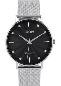 JOOP! Quarzuhr JOOP, silberfarben, Armbanduhren, Damen, Quarzuhr, Armbanduhr, Damenuhr, Edelstahlarmband, analog, Diamant