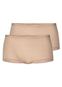 Slip Calida "Slip Panty-Slip Natural Comfort 2P 2er Pack", Herren, Gr. 36-38, beige (nude), Obermaterial: 92% Baumwolle CO. 8% Elasthan EL., Unterhosen Slip