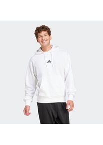 Kapuzensweatshirt adidas Sportswear "M FEELCOZY HD", Herren, Gr. XL, schwarz-wei&szlig; (wei&szlig;, schwarz), Obermaterial: 70% Baumwolle, 30% Polyester, angesetztes B&uuml;ndchen, Sweatshirts Kapuzensweatshirt