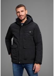 Funktionsjacke Polarino, Herren, Gr. 46 (S), schwarz, Obermaterial: 100% Polyamid. Futter: 100% Polyester. Wattierung: 100% Polyester, mit verstellbarem Klettverschluss, Jacken Funktionsjacke, Wassers&auml;ule 3000 mm, verschwei&szlig;te N&auml;hte