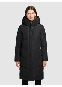 Steppmantel Khujo "JANGE", Damen, Gr. L (40), schwarz, Steppware, Obermaterial: 100% Polyester. Futter: 100% Nylon. Wattierung: 100% Polyester, unifarben, knielang, M&auml;ntel Steppmantel