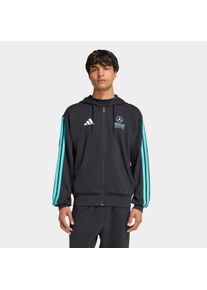 Kapuzensweatshirt adidas Performance "MERCEDES - AMG PETRONAS FORMULA 1 TEAM DNA", Herren, Gr. XXL, schwarz, semi mint rush, Obermaterial: 55% Baumwolle, 36% Polyester, 9% Viskose, angesetztes B&uuml;ndchen, Sweatshirts Kapuzensweatshirt