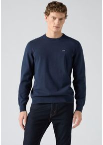 Levi's Rundhalspullover LEVI'S "LIGHTWEIGHT HM SWEATER", Herren, Gr. XL, naval academy, Strick, Obermaterial: 100% Baumwolle, regular fit normal, Rundhals, angesetztes B&uuml;ndchen, Pullover Rundhalspullover, Feingerippte Abschl&uuml;sse
