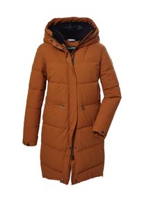 Steppmantel Killtec "KOW 16 WMN QLTD PRK", Damen, Gr. 44, gelb (curry), Oberstoff: 100% Polyester (recycelt), Futter: 100% Polyester, Wattierung: 100% Polyester (recycelt), M&auml;ntel Steppmantel, Wasser- und windabweisender Parka, atmungsaktiv, recyceltes Material