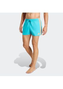 Badeshorts adidas Performance "3-STREIFEN 3-INCH", Herren, Gr. XL, N-Gr, lucid cyan, lucid orange, Gewirkt, Obermaterial: 100% Polyester, Badehosen Badeshorts