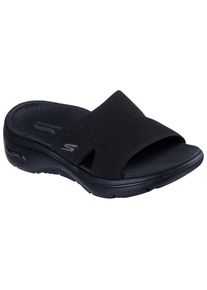 Pantolette Skechers "GO WALK ARCH FIT 2.0 SANDAL-", Damen, Gr. 40, schwarz, Textil, unifarben, Schuhe Pantolette, Strandschuh, Slipper mit ArchFit Laufsohle