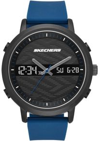 Chronograph Skechers "LAWNDALE", blau, Armbanduhren, Herren, Chronograph, Quarzuhr, Armbanduhr, Herrenuhr, Silikonarmband, digital,Stoppfunktion
