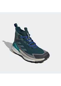 Wanderschuh adidas terrex "TERREX FREE HIKER 2.0 GORE-TEX", Herren, Gr. 44,5, aurora ivy, preloved teal, grau three, Synthetik, Textil, Schuhe Wanderschuh, wasserdicht dank Gore-Tex Membrane