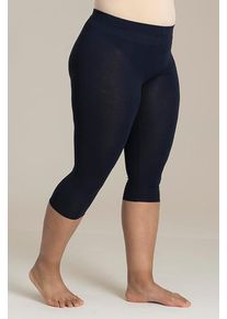 3/4-Leggings SANDGAARD "Amsterdam", Damen, Gr. 42, N-Gr, blau (dunkelblau), Web, Obermaterial: 95% Viskose, 5% Elasthan, unifarben, slim fit 3/4-L&auml;nge, Hosen 3/4-Leggings, Sommer-Capri mit Elasthan
