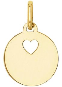 Kettenanh&auml;nger Amor "Herz", gold (gelbgoldfarben), Schmuckanh&auml;nger, Damen, Gelbgold 375, 0,78 g, Kettenanh&auml;nger