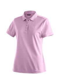 Poloshirt Maier Sports "Ulrike", Herren, Gr. 54, blassrosa, 100% Polyester, Rundhals, Shirts Poloshirt, Damen Polo kurzarm, leichtes Shirt, Funktionsshirt mit Kragen, Reg Fit