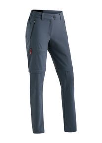 Outdoorhose Maier Sports "Nata Zip Loop", Damen, Gr. 25, Kurzgr&ouml;&szlig;en, blau (graublau), 100% Polyester, Hosen Outdoorhose, Damen Zip-Off Wanderhose, atmungsaktive Trekkinghose, Regular Fit