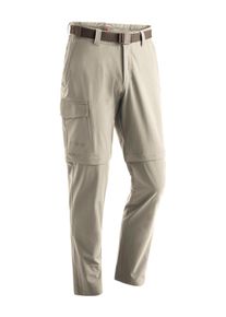 Outdoorhose Maier Sports "Torid slim zip", Herren, Gr. 31, Kurzgr&ouml;&szlig;en, beige, 90% Polyamid, 10% Elasthan, Hosen Outdoorhose, Herren Zip-Off Wanderhose, atmungsaktive Trekkinghose, Slim Fit