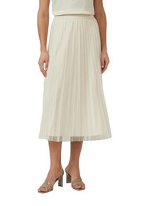 Midirock s.Oliver BLACK LABEL, Damen, Gr. 46, grau beige, Web, Obermaterial: 100% Polyester, unifarben, normal 3/4-L&auml;nge, R&ouml;cke Midirock, mit Falten und Gummibund