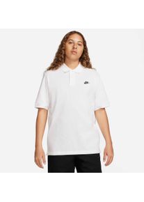 Poloshirt Nike Sportswear "M NK CLUB SS POLO PIQUE", Herren, Gr. S, wei&szlig;, schwarz, Jersey, Obermaterial: 100% Baumwolle, normal, Rundhals, Shirts Poloshirt, gerade Passform, kurze &Auml;rmel, 2-Knopf-Kragen, sportlicher Stil