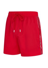 Badeshorts Reebok "Tanner", Herren, Gr. S, N-Gr, vector rot, Microfaser, Obermaterial: 100% Polyamid, Badehosen Badeshorts, mit seitlichen Taschen und Logoschriftzug
