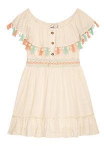 Sommerkleid DANAMADE "DANAMADE Dresses DRUTH", M&auml;dchen, Gr. 158, ivory, Obermaterial: 100% Viskose; Futter: 100% Baumwolle, Kleider Sommerkleid