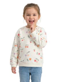 Sweatshirt Blue Seven, M&auml;dchen, Gr. 116, sanftes wei&szlig;, Sweatware, Obermaterial: 100% Baumwolle, bedruckt, Basic normal, Rundhals, Rippb&uuml;ndchen, Sweatshirts Sweatshirt