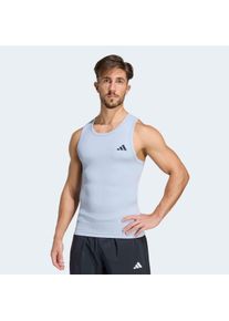 Tanktop adidas Performance "PRIMELIFT ESSENTIALS WORKOUT RIB TANK", Herren, Gr. S, halo silber, Obermaterial: 86% Polyester, 14% Elasthan, Rundhals, Tops Tanktop