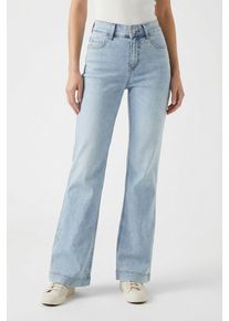 Weite Jeans MAC "DREAM WIDE", Damen, Gr. 40, L&auml;nge 34, light azure blau, Denim/Jeans, Obermaterial: 75% Baumwolle, 12% Modal, 9% Polyester, 4% Elasthan, figurumspielend kn&ouml;chellang, Jeans Weite Jeans, mit weitem Bein-Stretch