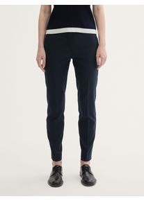 Stoffhose Tom Tailor "MIA", Damen, Gr. 42, L&auml;nge 30, blau (sky captain blau), Web, Obermaterial: 49% Baumwolle, 46% Polyester, 5% Elasthan. Futter: 100% Polyester, unifarben, slim fit lang, Hosen Stoffhose, Sommerhose im Chino-Stil