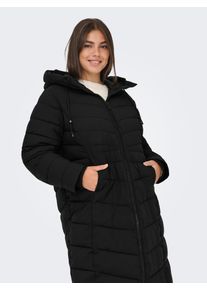 Steppmantel Only CARMAKOMA "CARJULIET LIFE QUILT COAT OTW", Damen, Gr. S, schwarz, Web, Obermaterial: 100% Polyester, unifarben, regular fit, M&auml;ntel Steppmantel