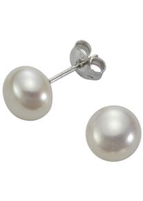 Paar Ohrstecker Firetti "Schmuck Geschenk Ohrschmuck Perle" Gr. 5, bunt (silberfarben, wei&szlig;), Ohrringe, Damen, 5, Perlen Silber 925 (Sterlingsilber), Perlen, Silber 925 (Sterlingsilber), Paar Ohrstecker, mit S&uuml;&szlig;wasserzuchtperle