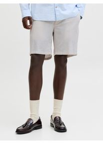 Jack & Jones Chinoshorts JACK & JONES "JPSTMARCO BREEZE SHORTS SRT", Herren, Gr. XS, N-Gr, string detail:melange, Web, Obermaterial: 81% Baumwolle, 15% Leinen, 4% Elasthan, meliert, regular fit, Hosen Chinoshorts