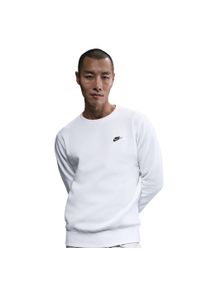 Sweatshirt Nike Sportswear "M NK CLUB BB CREW", Herren, Gr. S, wei&szlig;, schwarz, Jersey, Obermaterial: 80% Baumwolle, 20% Polyester, normal, Rundhals, Sweatshirts Sweatshirt, sportlicher Schnitt, aus Baumwolle und Polyester, kurze &Auml;rmel