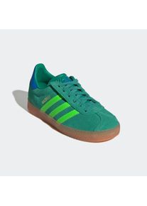 Sneaker adidas originals "GAZELLE COMFORT CLOSURE ELASTIC LACE KIDS", Damen, Gr. 30, gr&uuml;n (semi court gr&uuml;n, solar gr&uuml;n, blaubird), Leder, Schuhe Sneaker, f&uuml;r Kinder & Jugendliche