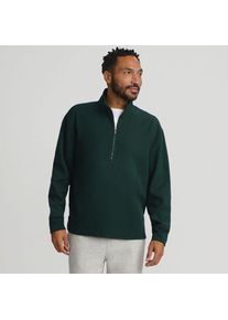 LANDS' END Fleece-Pullover mit Rei&szlig;verschluss, Herren,  Gr&uuml;n, Viskose-Mischung/Polyester-Mischung, by Lands' End