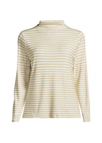 LANDS' END Softes Stehbund-Shirt, Damen,  Wei&szlig;, Elasthan/Viskose/Viskose-Mischung, by Lands' End