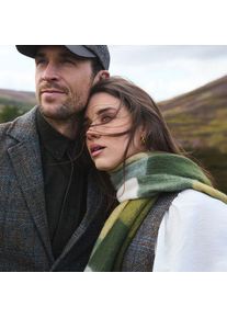 LANDS' END Karierter Schal, Damen,  Gr&uuml;n, Polyester, by Lands' End