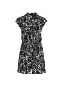 LANDS' END Kurzer Jumpsuit Knitterfrei, Damen,  Schwarz, Polyester, by Lands' End