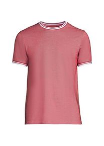 LANDS' END Piqu&eacute;-T-Shirt mit k&uuml;hlendem Effekt, Classic Fit, Herren,  Pink, Baumwoll-Mischung/Polyester-Mischung, by Lands' End