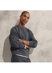 LANDS' END Sweatshirt mit Rundhalsausschnitt, Herren,  Grau, Baumwolle, by Lands' End