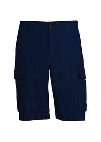 LANDS' END Cargo-Shorts aus Leinen/Baumwollmix, Herren,  Blau, Baumwolle/Leinen, by Lands' End