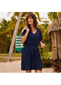 LANDS' END Kaftan-Strandkleid, Damen,  Blau, Baumwolle Modal, by Lands' End