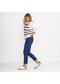 LANDS' END Straight Fit Recover High Waist Jeans, Damen,  Blau, Baumwoll-Mischung, by Lands' End