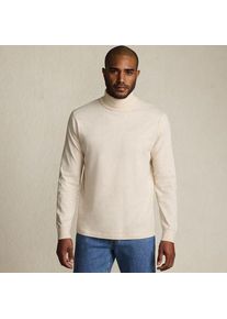 LANDS' END Super-T Rollkragenshirt, Classic Fit, Herren,  Wei&szlig;, Baumwolle, by Lands' End