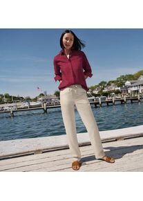 LANDS' END Premium Reinleinen-Bluse, Damen,  Rot, Leinen, by Lands' End